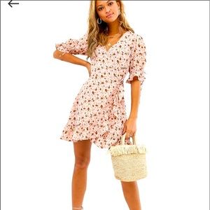 ASOS Wednesday’s Girl Mini Floral Wrap Dress size Medium